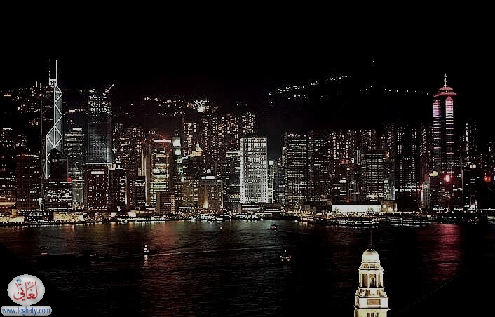 Hong Kong skyline night